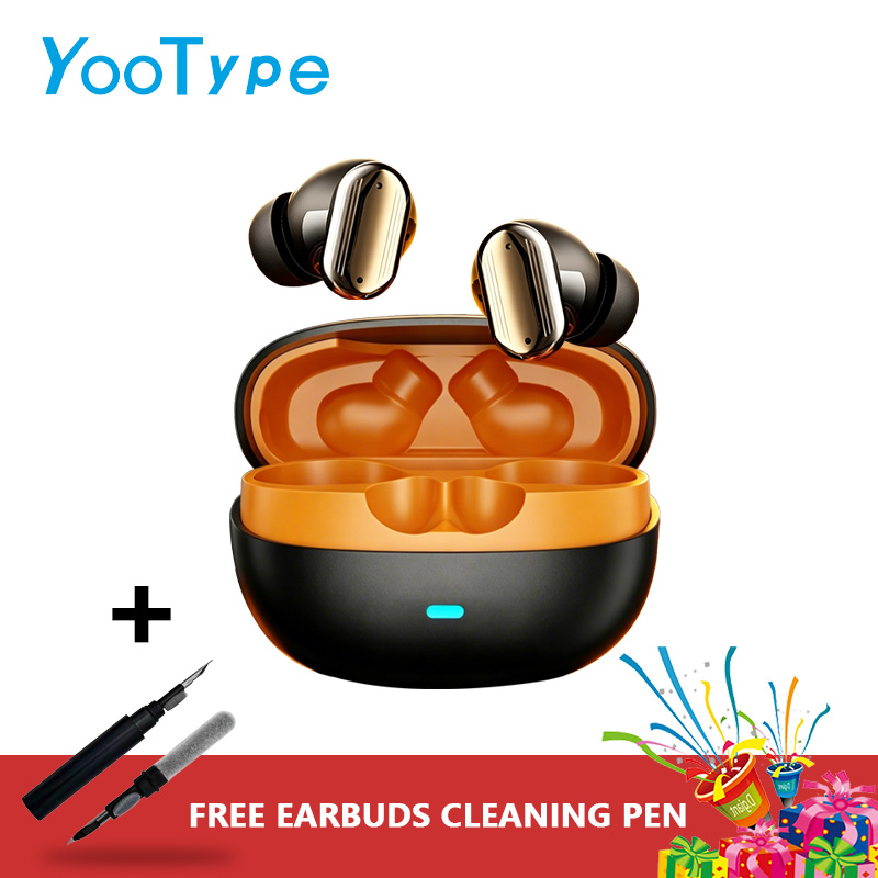 Wireless Earbuds YooType K60 Bluetooth 5.4 Earphones Hi-Fi Stereo Music Smart Noise Cancelling Pain-Free Comfortable Wear Mini Portable Invisible Headphones for Sport Gaming All iOS Android Phones