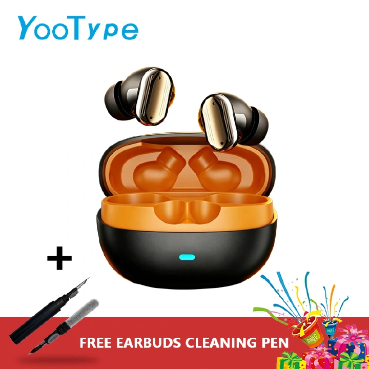 Wireless Earbuds YooType K60 Bluetooth 5.4 Earphones Hi-Fi Stereo Music Smart Noise Cancelling Pain-Free Comfortable Wear Mini Portable Invisible Headphones for Sport Gaming All iOS Android Phones