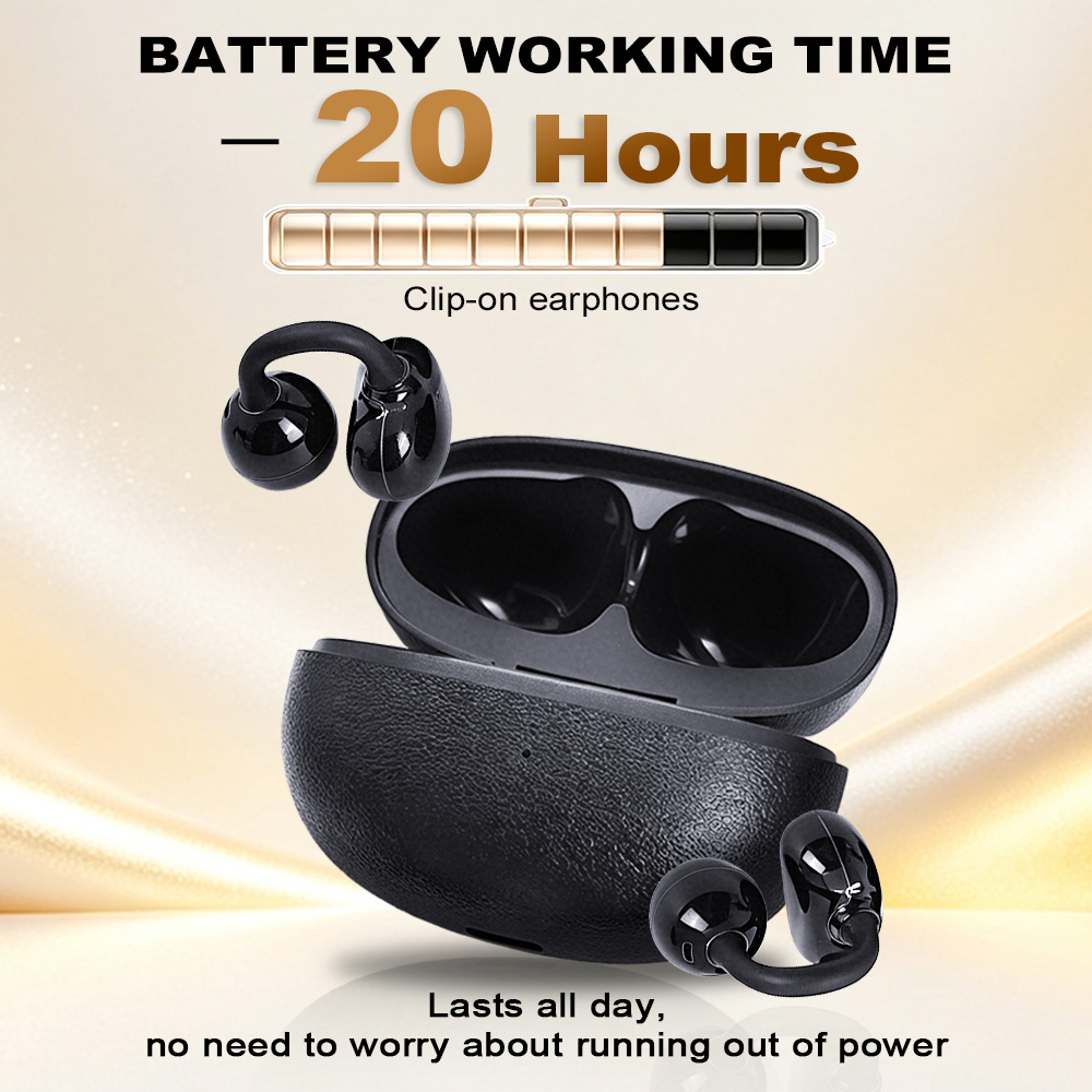 [New Arrival]Open Ear Clip Wireless Bluetooth 5.3 Earphones TWS Stereo Earbuds YooType K11 HiFi Sound 20H Playtime for iPhone Tecno Android