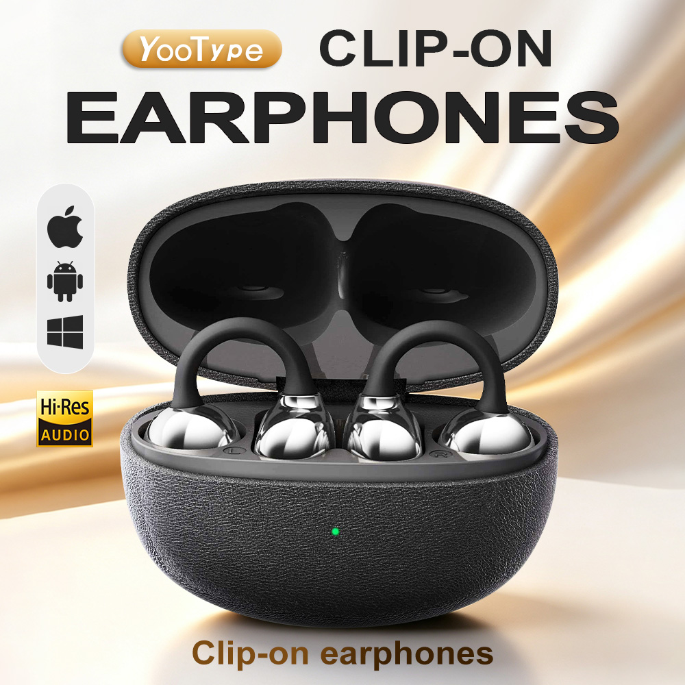 [New Arrival]Open Ear Clip Wireless Bluetooth 5.3 Earphones TWS Stereo Earbuds YooType K11 HiFi Sound 20H Playtime for iPhone Tecno Android