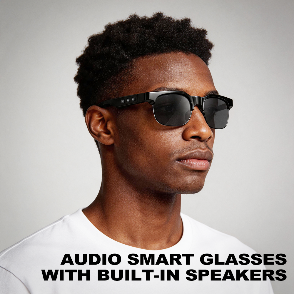 YooType Smart Glasses Audio Wireless Bluetooth Sunglasses Open Ear Mic Calling Music IPX4 Waterproof Polarized UV400 Outdoor Travel Driving Cycling Sport Headphones for Men Women iOS Android