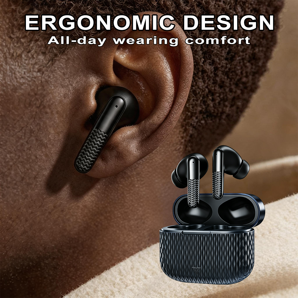 YooType K25 Wireless Bluetooth 5.4 Earphones TWS Stereo Earbuds Hi-Fi Studio Sound Premium Textured Design for iPhone Tecno Android