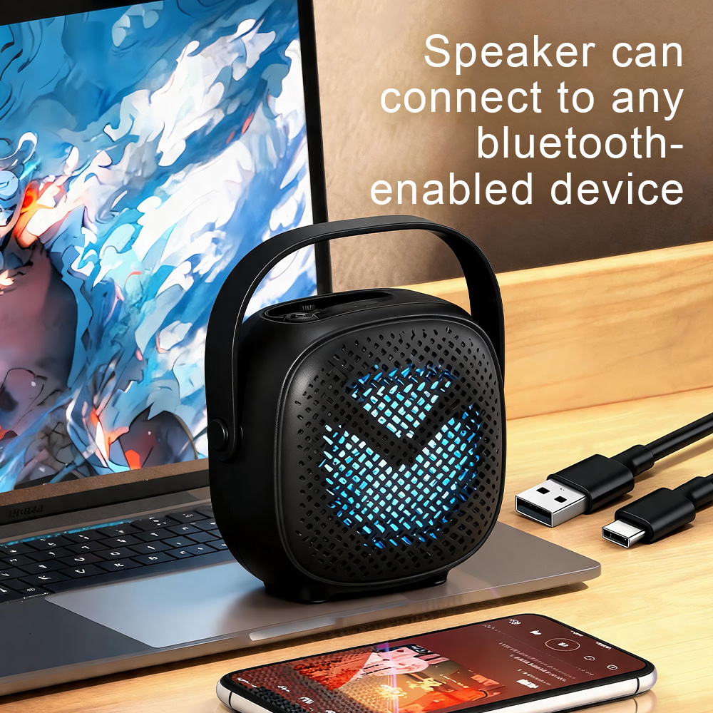 SUPER OFFER! Karaoke Wireless Speaker Portable Bluetooth Speaker YooType Microphone RGB LED Lights Super Bass Bluetooth Soundbox TWS USB TF Outdoor Party Speaker Home Entertainment Long Battery Life