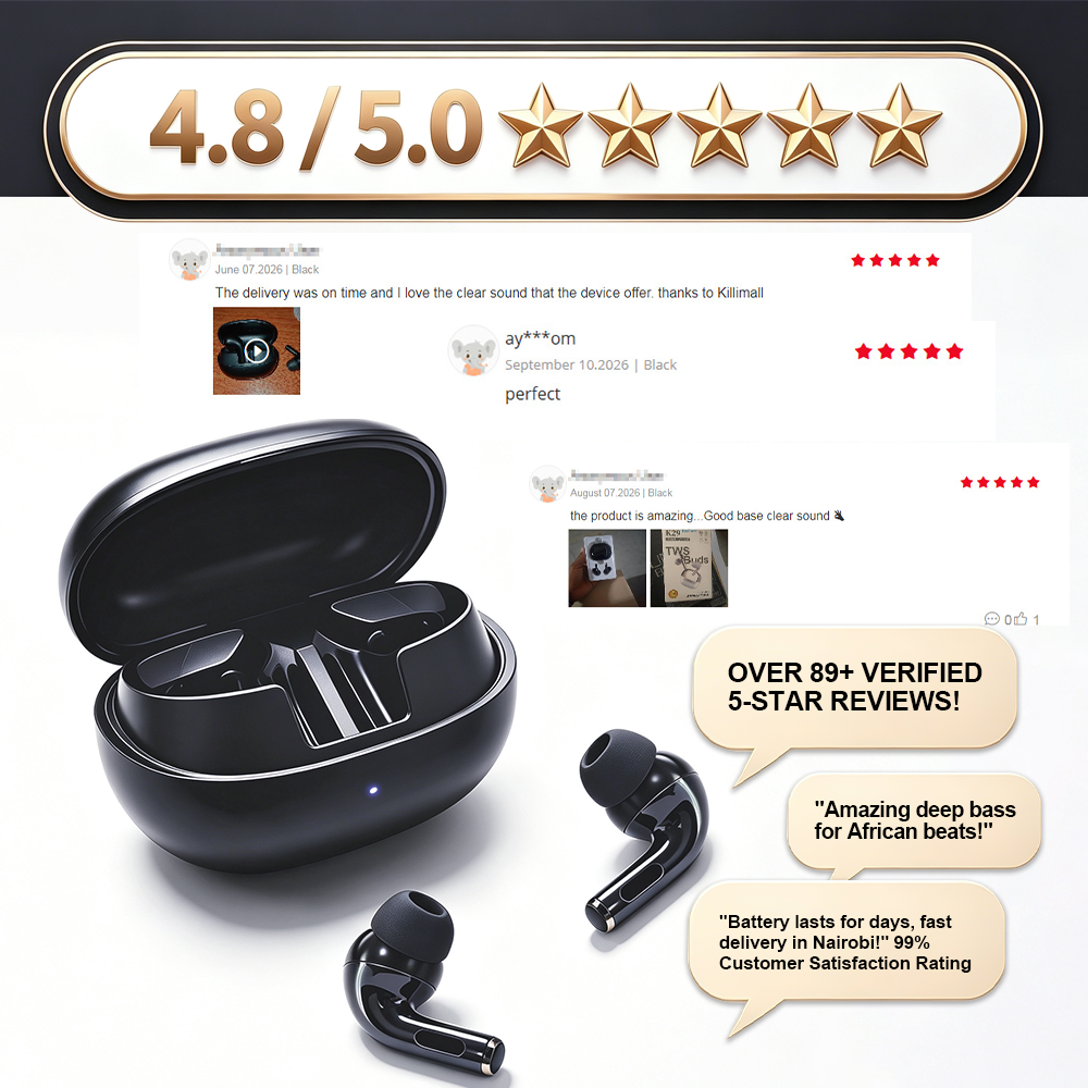 YooType K29 Wireless Bluetooth Earphones TWS 60ms Low Latency In-Ear Earbuds HiFi Stereo 300mAh Earpods for iPhone Android