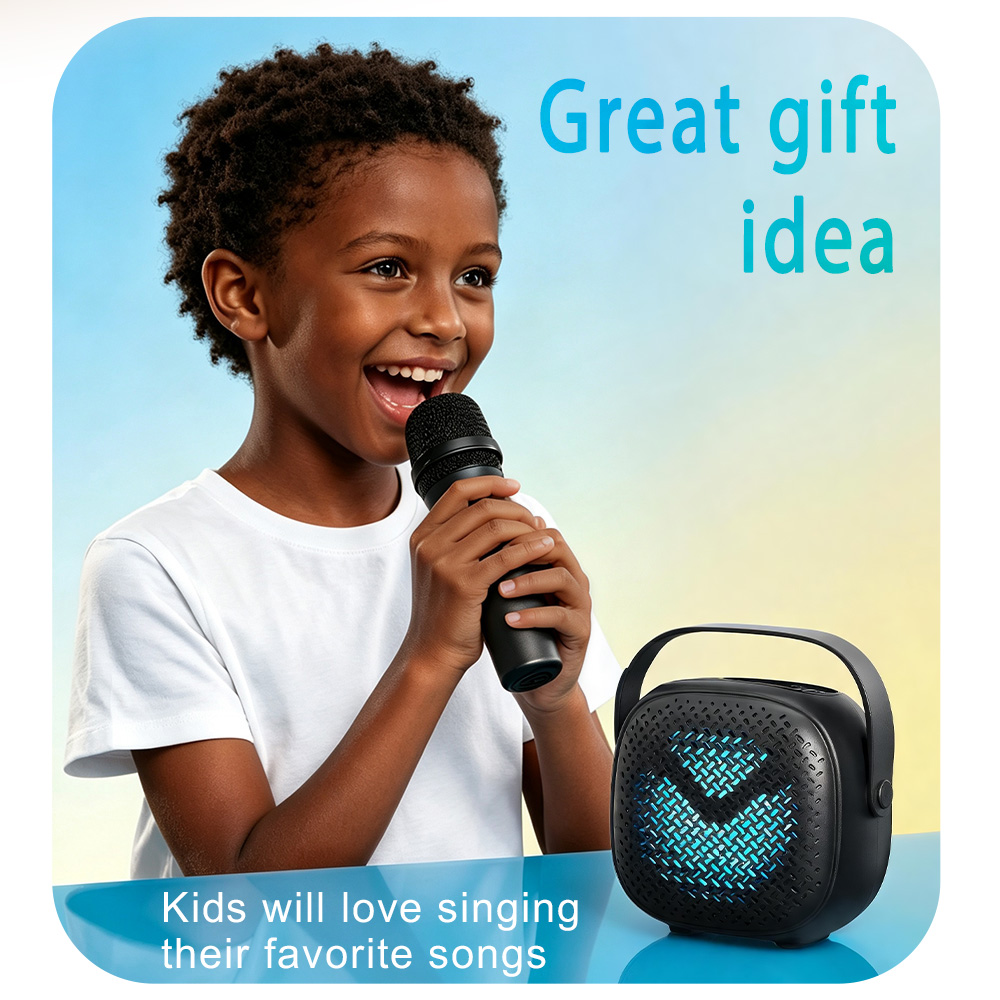 SUPER OFFER! Karaoke Wireless Speaker Portable Bluetooth Speaker YooType Microphone RGB LED Lights Super Bass Bluetooth Soundbox TWS USB TF Outdoor Party Speaker Home Entertainment Long Battery Life