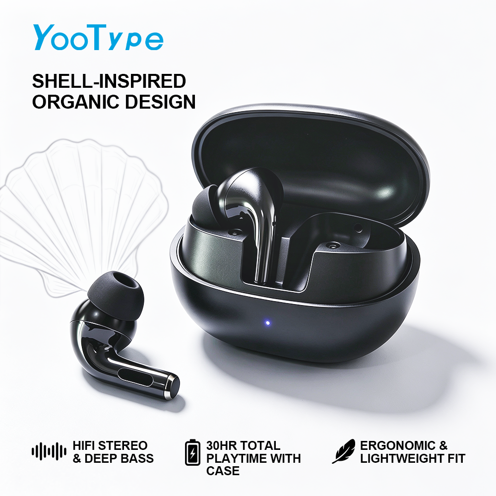 YooType K29 Wireless Bluetooth Earphones TWS 60ms Low Latency In-Ear Earbuds HiFi Stereo 300mAh Earpods for iPhone Android