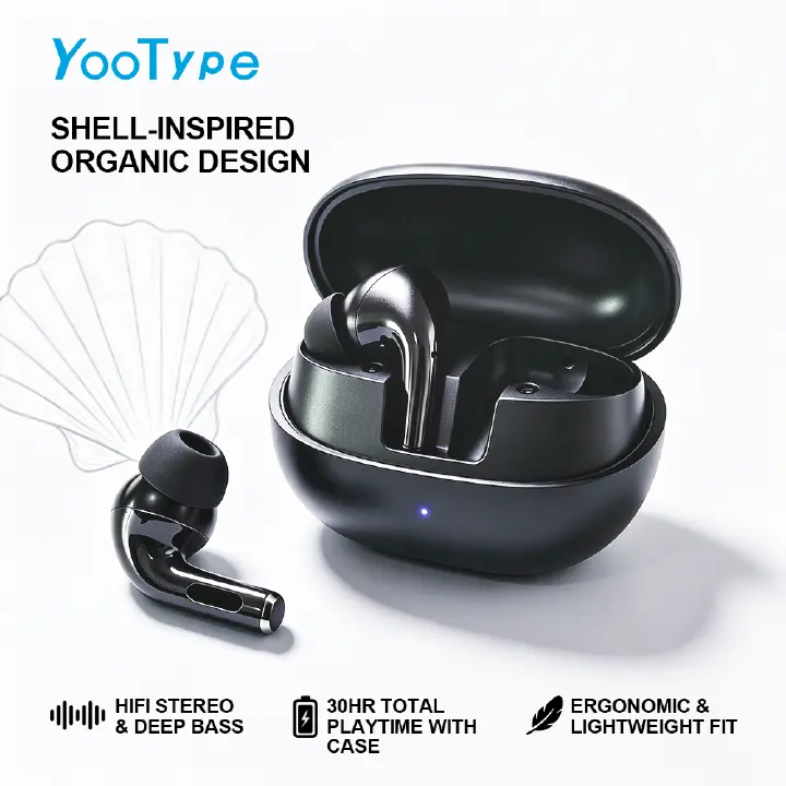 YooType K29 Wireless Bluetooth Earphones TWS 60ms Low Latency In-Ear Earbuds HiFi Stereo 300mAh Earpods for iPhone Android