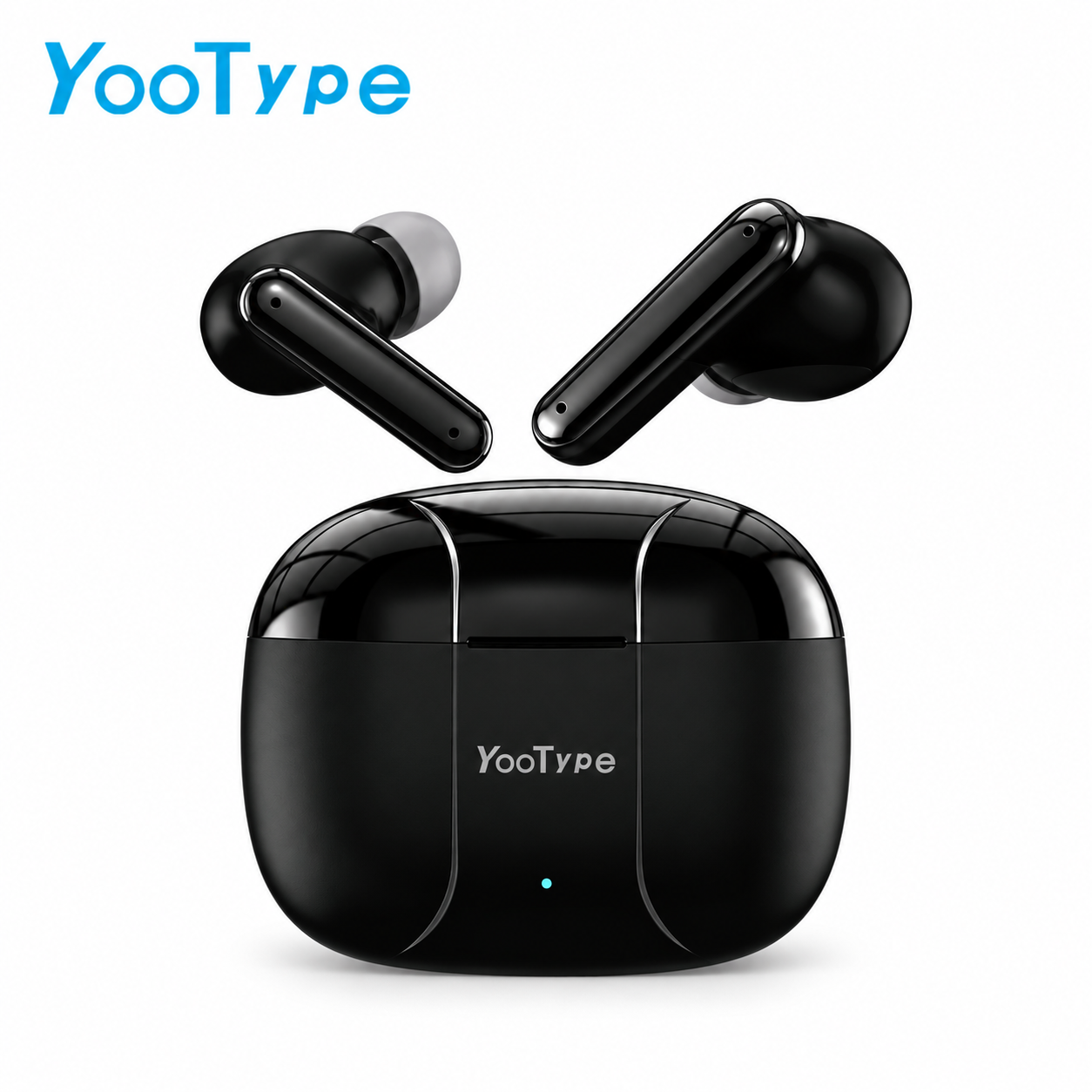 YooType K14 Wireless Bluetooth Earbuds TWS Stereo Earphones Noise Cancelling Deep Bass 300mAh Touch Control Earpods with Mic for iPhone Android