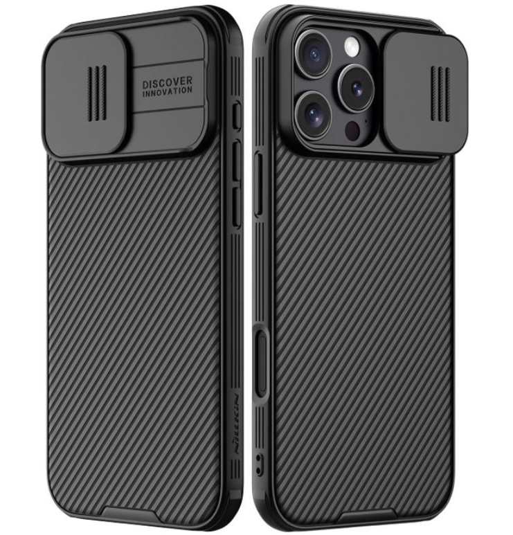 Iphone 17 Pro, 11 Pro Max, 12 Pro Max, 13 Pro Max, 14 Pro Max, 15 Pro Max, 16 Pro Max, 17 Pro Max Nilkin Cover CamShield With Slide Camera Cover For Maximum Camera Lens Protection & Privacy Phone Case