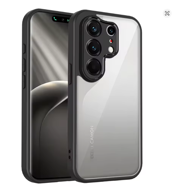Tecno Camon 50/ Camon 50 Pro/ Camon 50 Ultra Cover Luxury Shockproof Heavy Protection Transparent Phone Case with Black Edges Clear and Colorless Heavy Protection Soft Bumper Cover