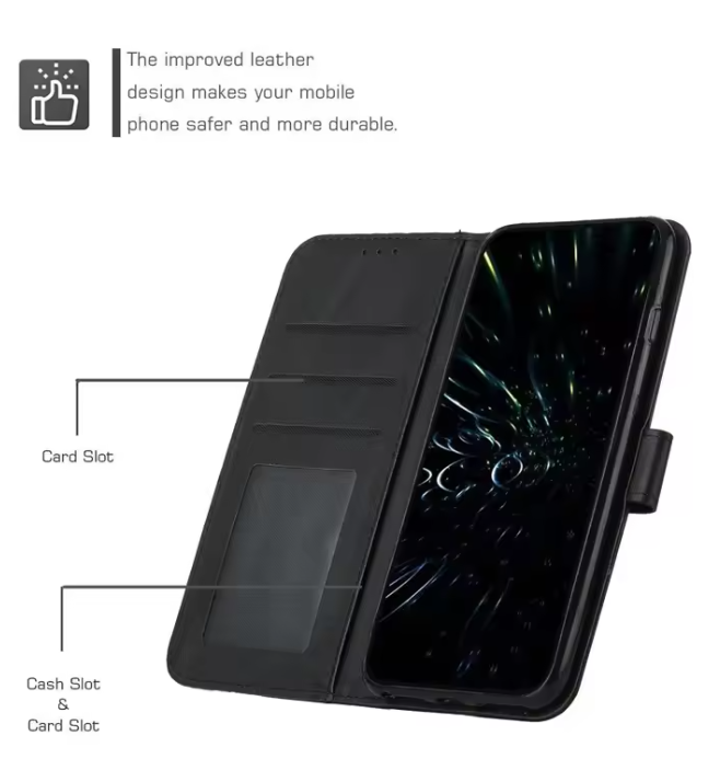 Tecno Pova Slim 5G/Spark Slim 4G Premium Leather Phone Case High Protection Phone cover available in Black, Blue, Brown