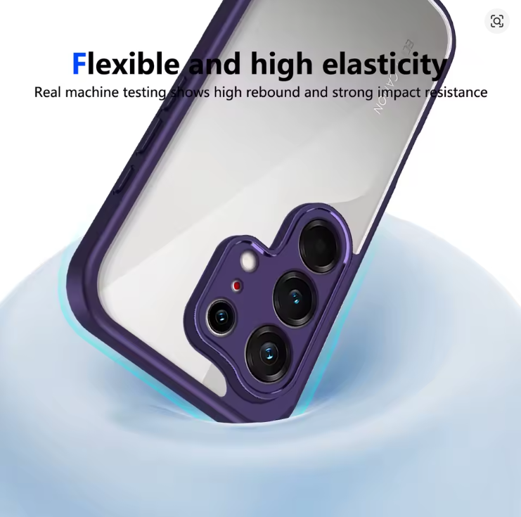 Tecno Camon 50/ Camon 50 Pro/ Camon 50 Ultra Cover Luxury Shockproof Heavy Protection Transparent Phone Case with Black Edges Clear and Colorless Heavy Protection Soft Bumper Cover