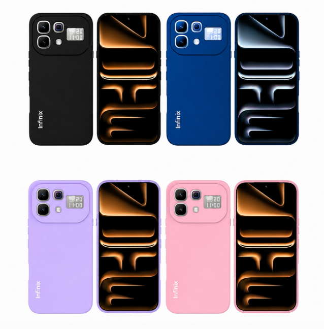 Infinix Note 60 /Note 60 Pro 5G Original Silicone Maximum Protection Phone Case/Cover available in Black, Blue, Light purple(lilac) & Pink