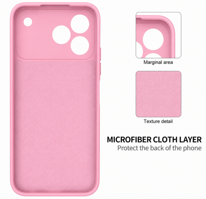 Tecno Spark 50 Original Silicone Maximum Protection Phone Case/Cover available in Black, Blue, Light purple(lilac) & Pink