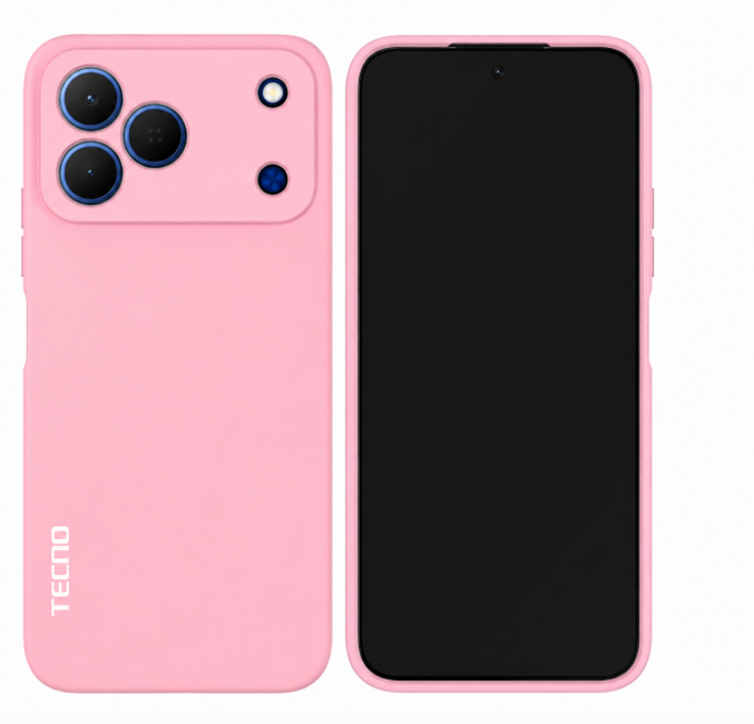 Tecno Spark 50 Original Silicone Maximum Protection Phone Case/Cover available in Black, Blue, Light purple(lilac) & Pink