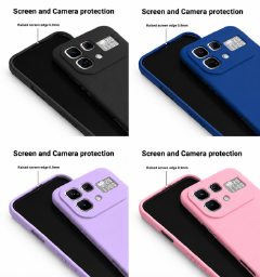 Infinix Note 60 /Note 60 Pro 5G Original Silicone Maximum Protection Phone Case/Cover available in Black, Blue, Light purple(lilac) & Pink