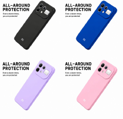 Infinix Note 60 /Note 60 Pro 5G Original Silicone Maximum Protection Phone Case/Cover available in Black, Blue, Light purple(lilac) & Pink