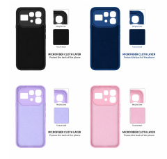 Infinix Note 60 /Note 60 Pro 5G Original Silicone Maximum Protection Phone Case/Cover available in Black, Blue, Light purple(lilac) & Pink