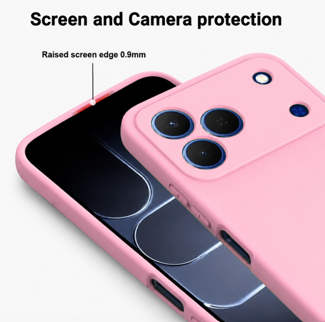 Tecno Spark 50 Original Silicone Maximum Protection Phone Case/Cover available in Black, Blue, Light purple(lilac) & Pink