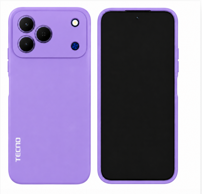 Tecno Spark 50 Original Silicone Maximum Protection Phone Case/Cover available in Black, Blue, Light purple(lilac) & Pink