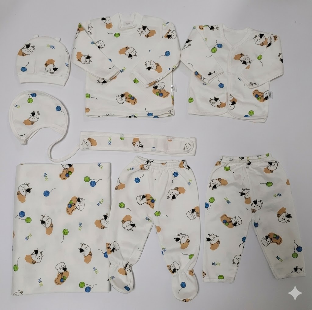 11-Piece Cotton Newborn Hospital Set (0-6 Months) - Soft & Warm Receiving Set