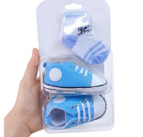Pre-Walker Shoes & 1 pair of Socks – Non-Slip Flexible Soles for First Steps infants and toddlers