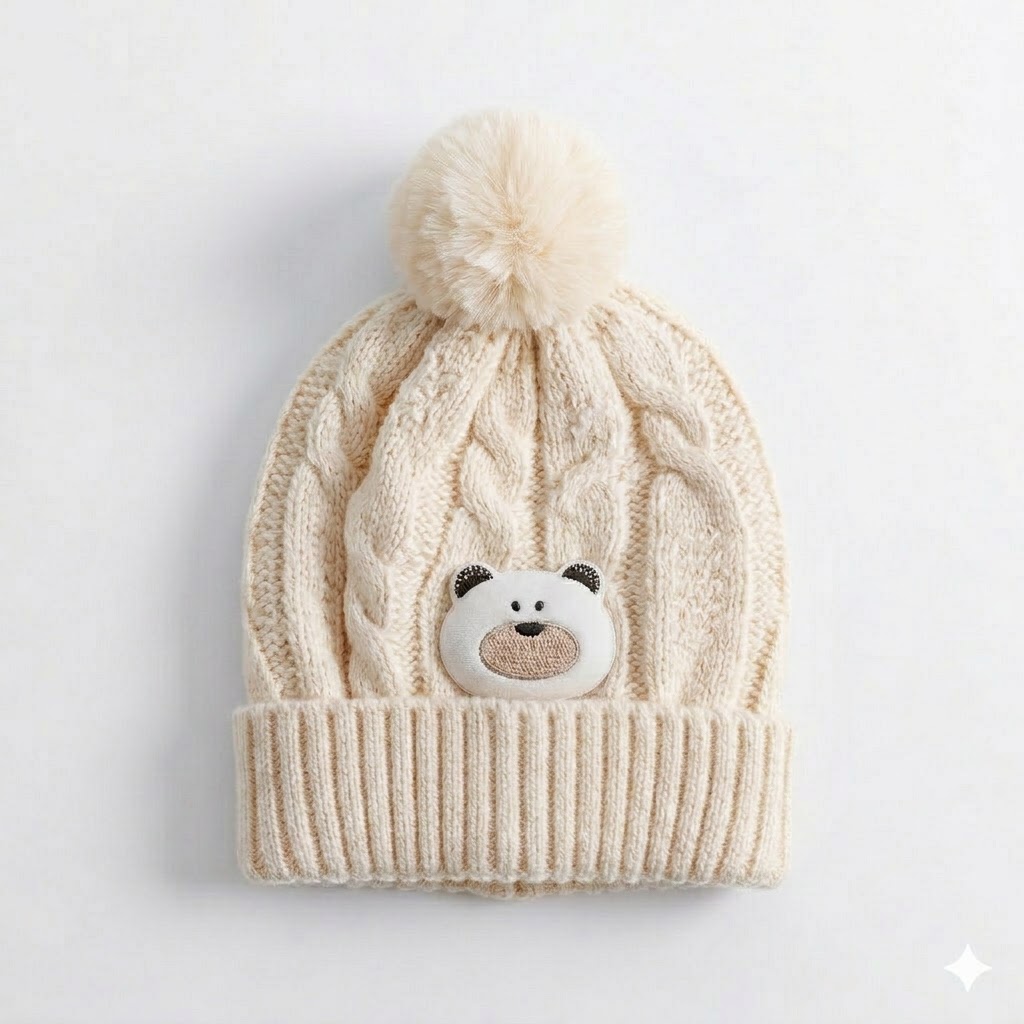 Premium Warm Baby Beanie – Comfortable Breathable Cotton Lining – Cute Designs