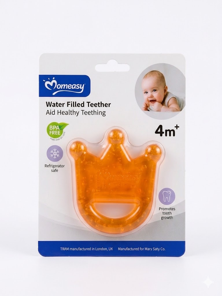 Momeasy Baby Teether & Rattle Ball – 100% Food-Grade Silicone Teething Toy