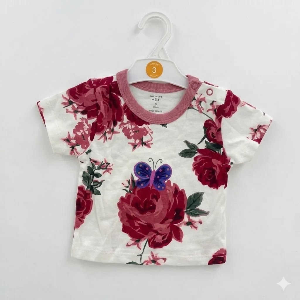 Premium Baby T-Shirt Multipack – Assorted Cute Prints for Boys & Girls age 0-3 months