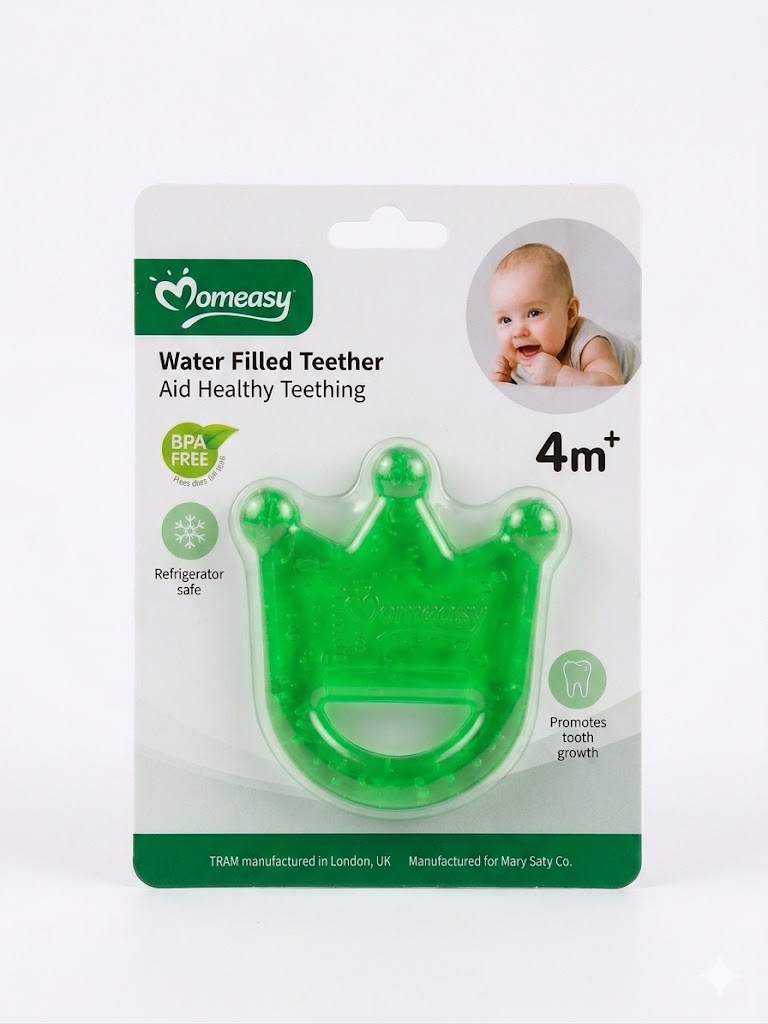 Momeasy Baby Teether & Rattle Ball – 100% Food-Grade Silicone Teething Toy