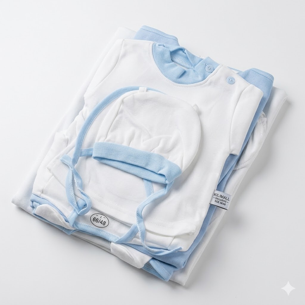 Two-Tone 11PCS Premium Newborn Cotton Receiving Set – Unisex Hospital Essentials Kit