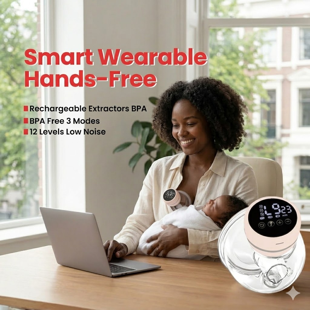 Single Rechargeable Wearable Electric Breast Pump which is Hands-free Silent & Wireless Rechargeable Milk Pump