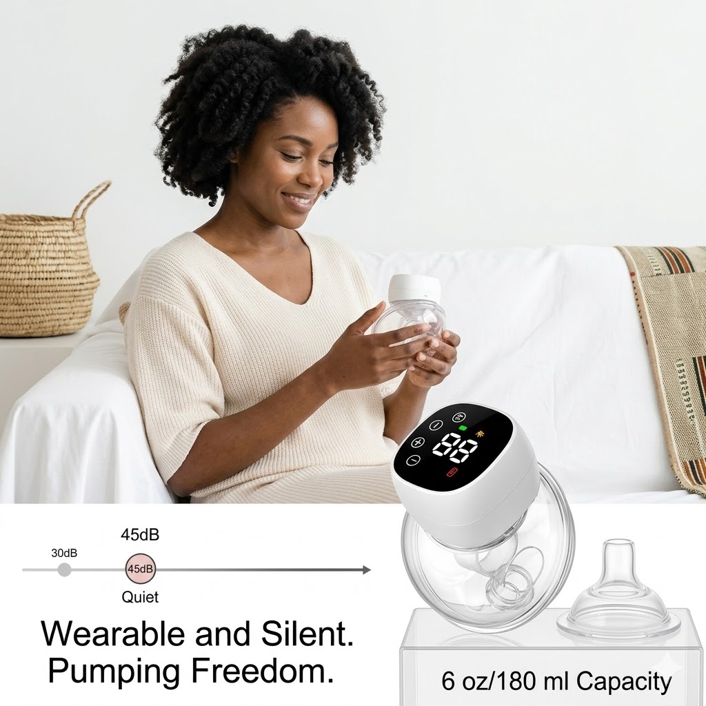 Smart Double Wearable Breast Pump – Hands-Free Twin Electric Milk Extractor (Wireless & Rechargeable)