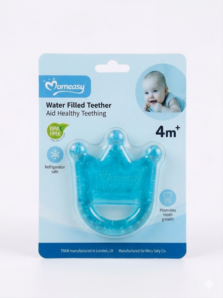Momeasy Baby Teether & Rattle Ball – 100% Food-Grade Silicone Teething Toy