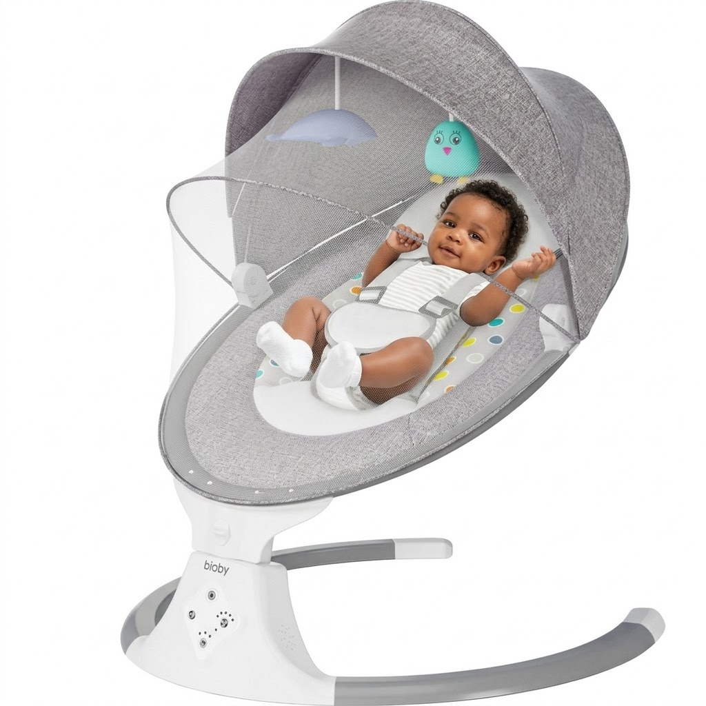 Premium Smart Electric Baby Bouncer / swing Adjustable Comfort & Bluetooth Entertainment