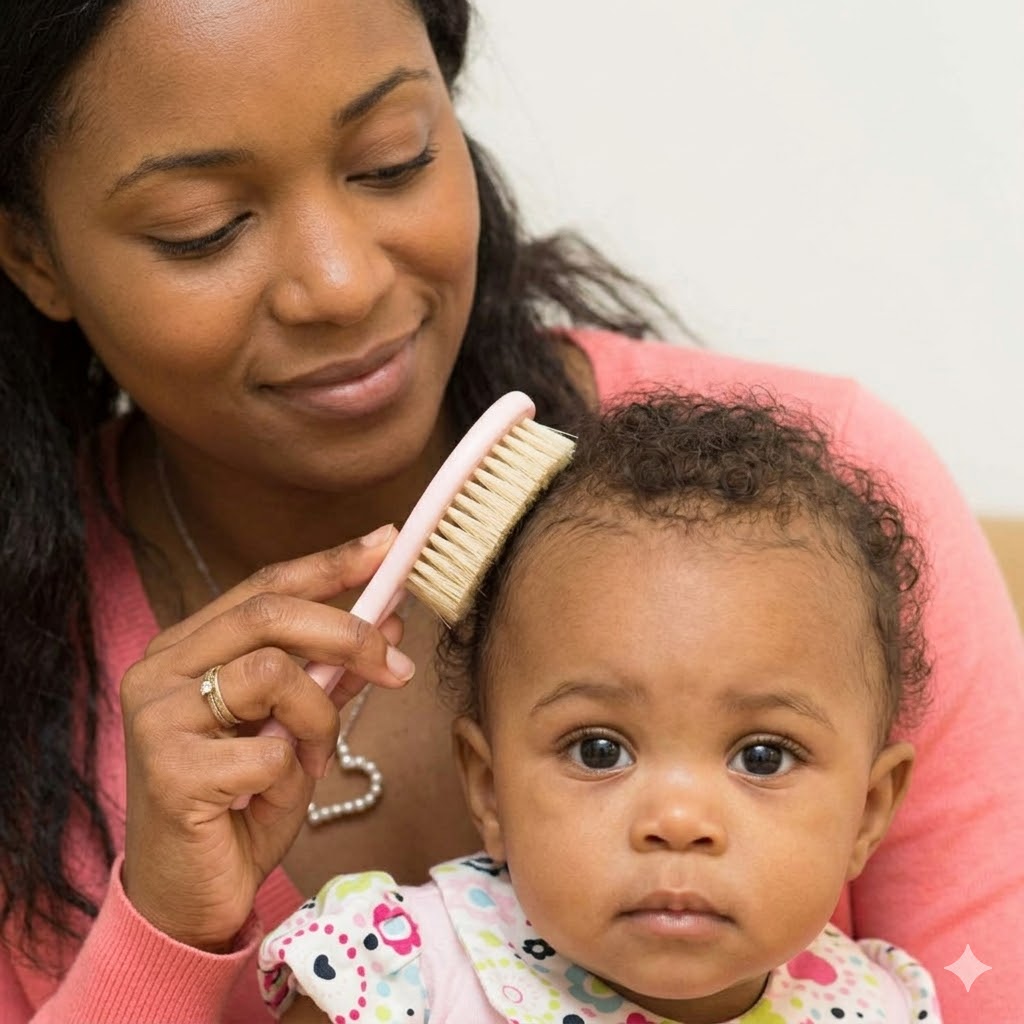 Premium Baby Hair Brush & Comb Set – Soft Bristle Grooming Kit for Infants