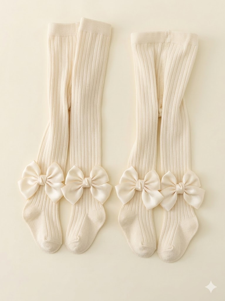 Girls Cotton Footed Tights Soft Stretchy Pantyhose School Uniform Stockings