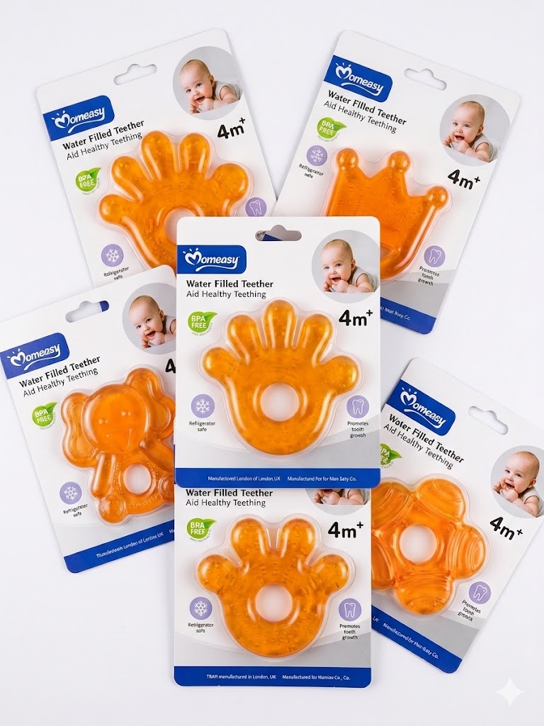 Momeasy Baby Teether & Rattle Ball – 100% Food-Grade Silicone Teething Toy