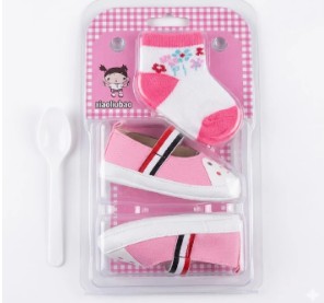 Pre-Walker Shoes & 1 pair of Socks – Non-Slip Flexible Soles for First Steps infants and toddlers
