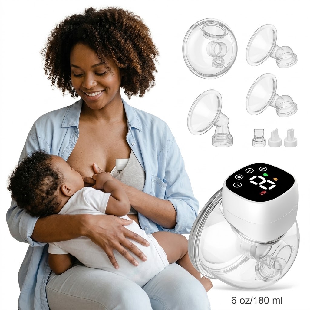Smart Double Wearable Breast Pump – Hands-Free Twin Electric Milk Extractor (Wireless & Rechargeable)