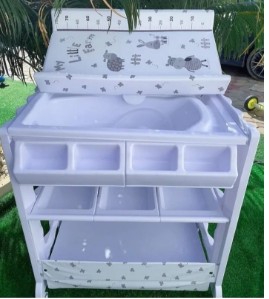 3-in-1 Baby Bath & Changing Station | Mobile Massage Table with Storage
