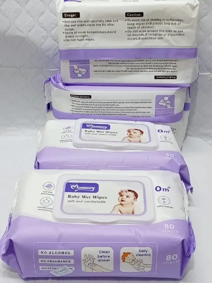 momeasy  original Baby Wet Wipes | 0% Alcohol & Fragrance | Soft & Comfortable