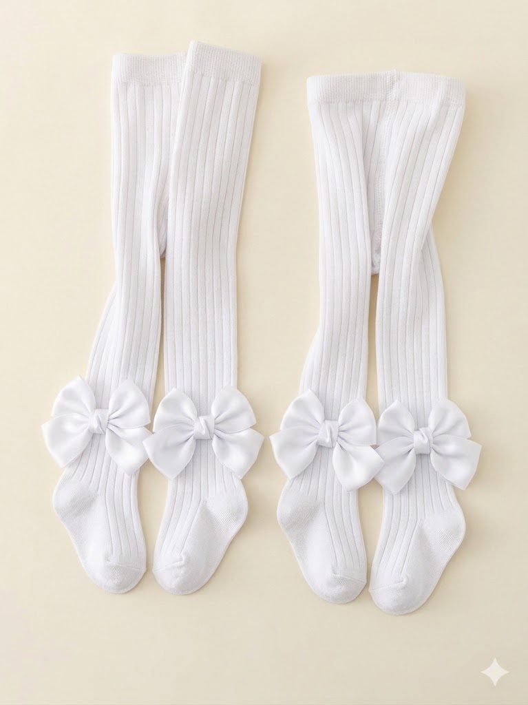 Girls Cotton Footed Tights Soft Stretchy Pantyhose School Uniform Stockings