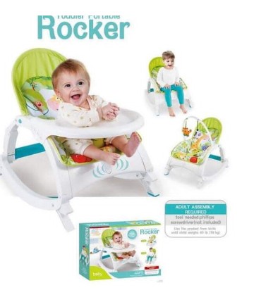 4-in-1 Infant-to-Toddler Portable Baby Rocker – Adjustable Feeding & Soothing Chair