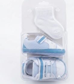 Pre-Walker Shoes & 1 pair of Socks – Non-Slip Flexible Soles for First Steps infants and toddlers