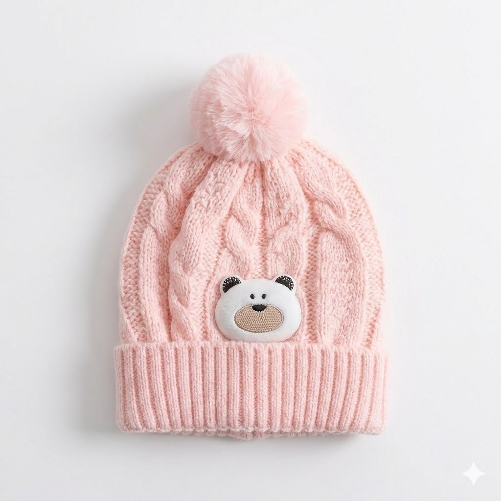 Premium Warm Baby Beanie – Comfortable Breathable Cotton Lining – Cute Designs