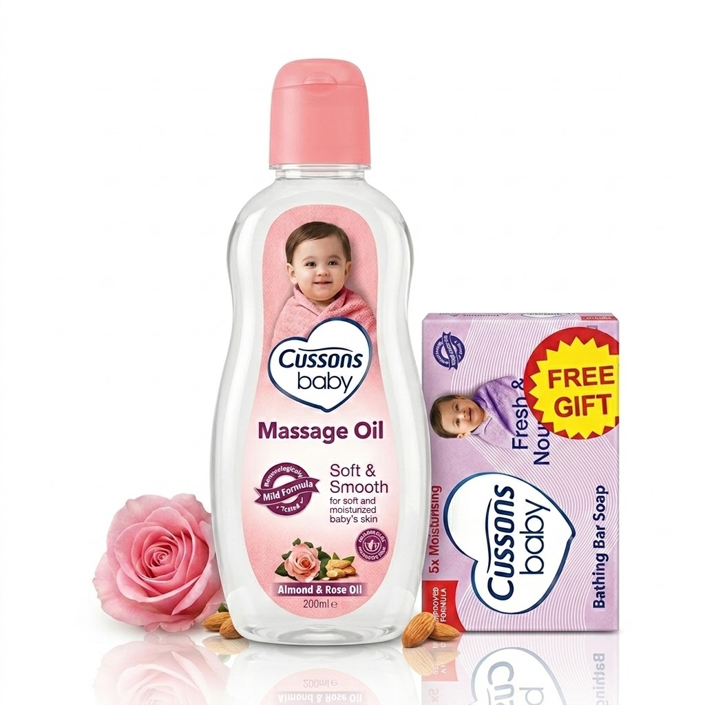 ussons Baby Mild & Gentle Moisturizing Massage Oil – Pure & Safe Skin Care for Delicate Baby Skin