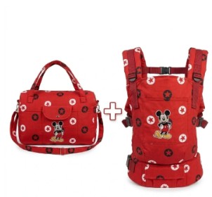 2-in-1 Premium Baby Travel System: Ergonomic Carrier & Spacious Diaper Bag Matching Bundle
