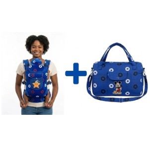 2-in-1 Premium Baby Travel System: Ergonomic Carrier & Spacious Diaper Bag Matching Bundle