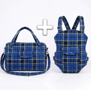 2-in-1 Premium Baby Travel System: Ergonomic Carrier & Spacious Diaper Bag Matching Bundle
